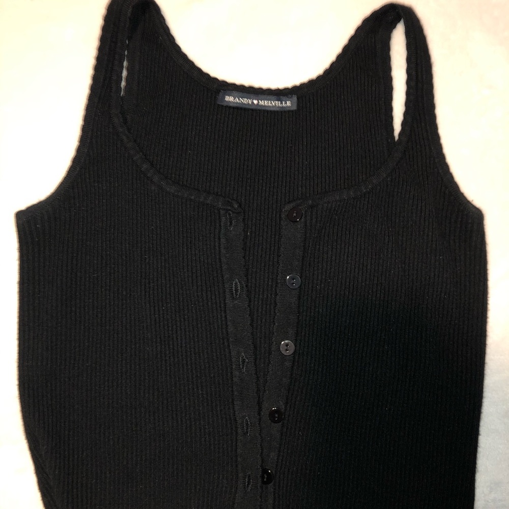 Brandy Melville | Crop Tank Top | Black Crop Top